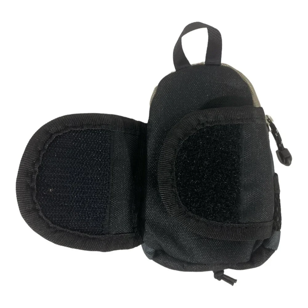 DEUTER mini backpack 4.5’ Black Tan Zip Closure